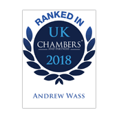 Andrew Wass ranked in Chambers UK 2018