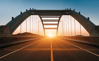 Sunlit bridge