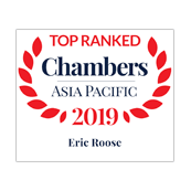Eric Roose top ranked in Chambers Asia Pacific 2019