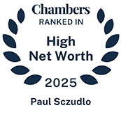 2025 Chambers High Net Worth Guide recognition badge for Paul Sczudlo