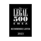 Recommended Lawyer Legal 500 EMEA 2023