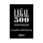 Legal 500 UK Leading Individual Award logo for 2023