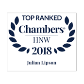 Julian Lipson top ranked in Chambers HNW 2018
