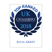 Julia Abrey top ranked in Chambers UK 2018