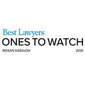 2026 Best Lawyers recognition badge for Rosan Agbajoh